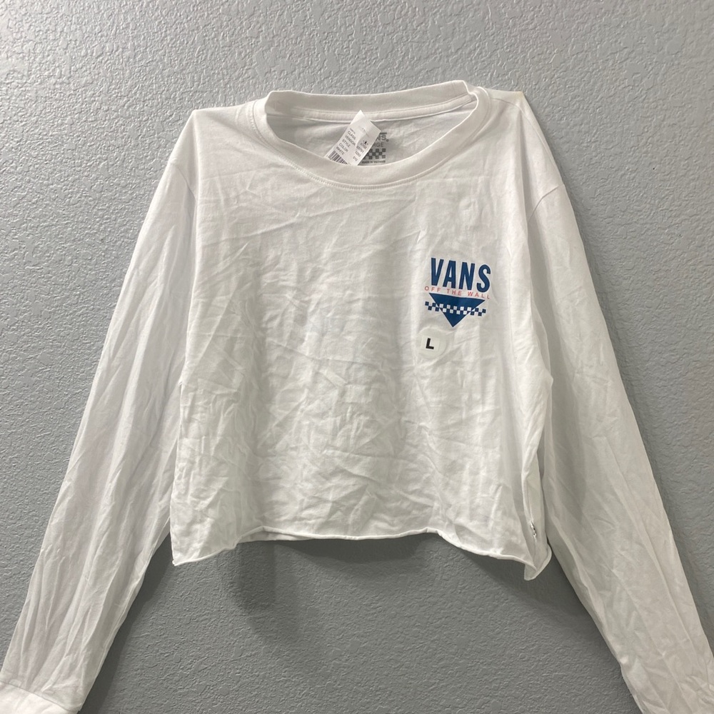 White vans crop top